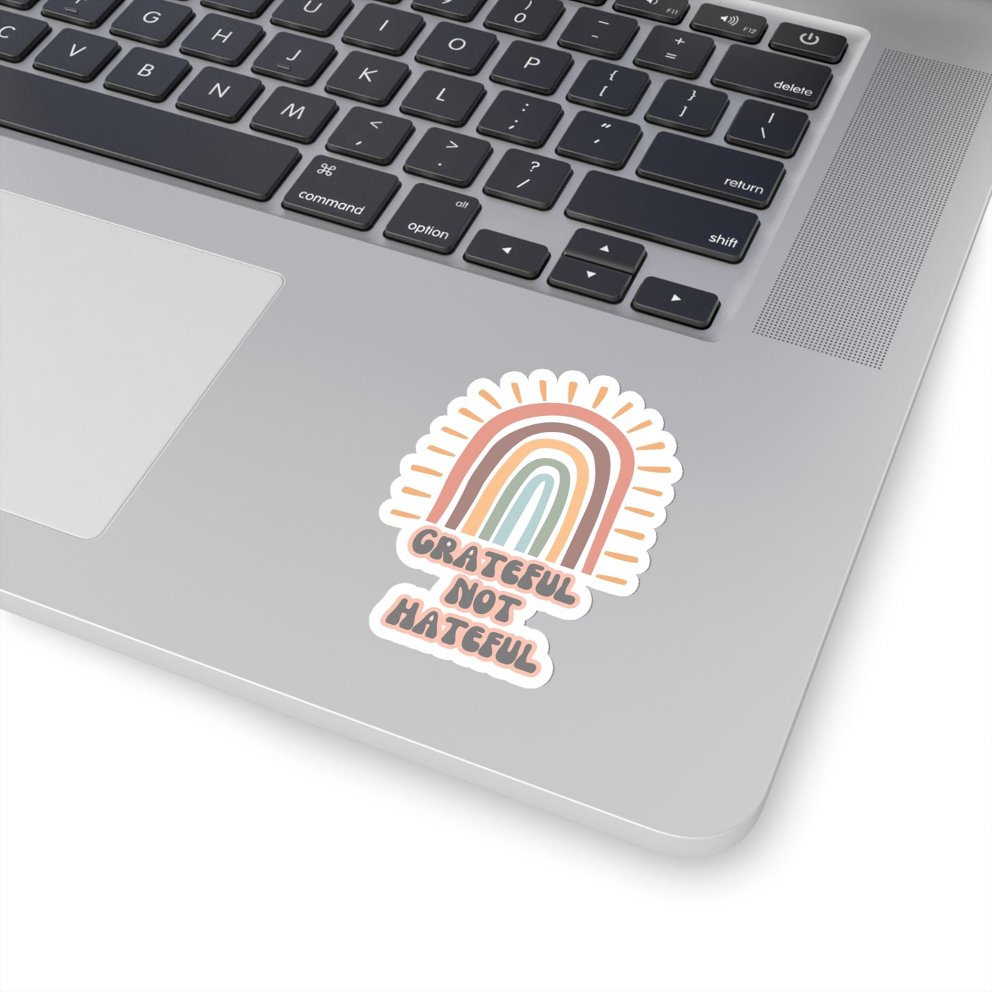 Grateful Not Hateful Rainbow Sticker, LGBTQ sticker, rainbow sticker, cute stickers, minimalist stickers