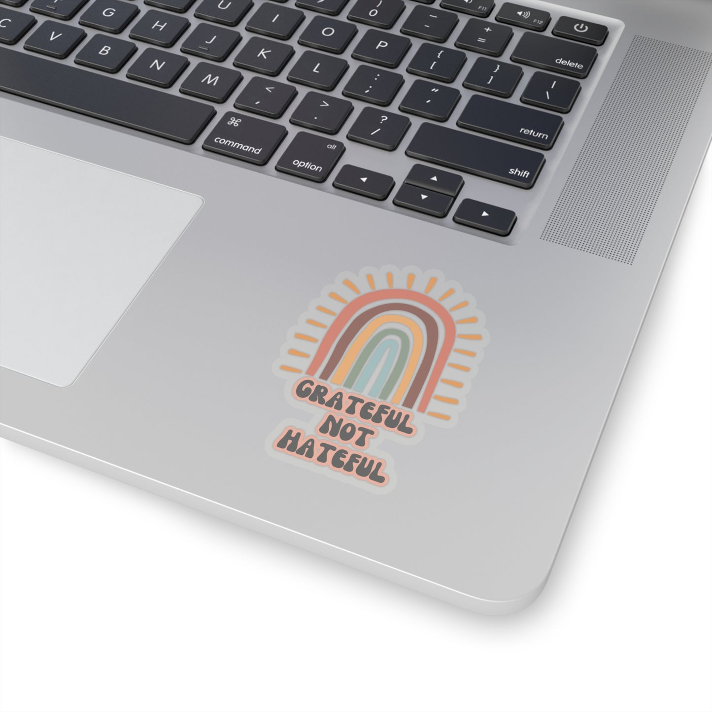Grateful Not Hateful Rainbow Sticker, LGBTQ sticker, rainbow sticker, cute stickers, minimalist stickers