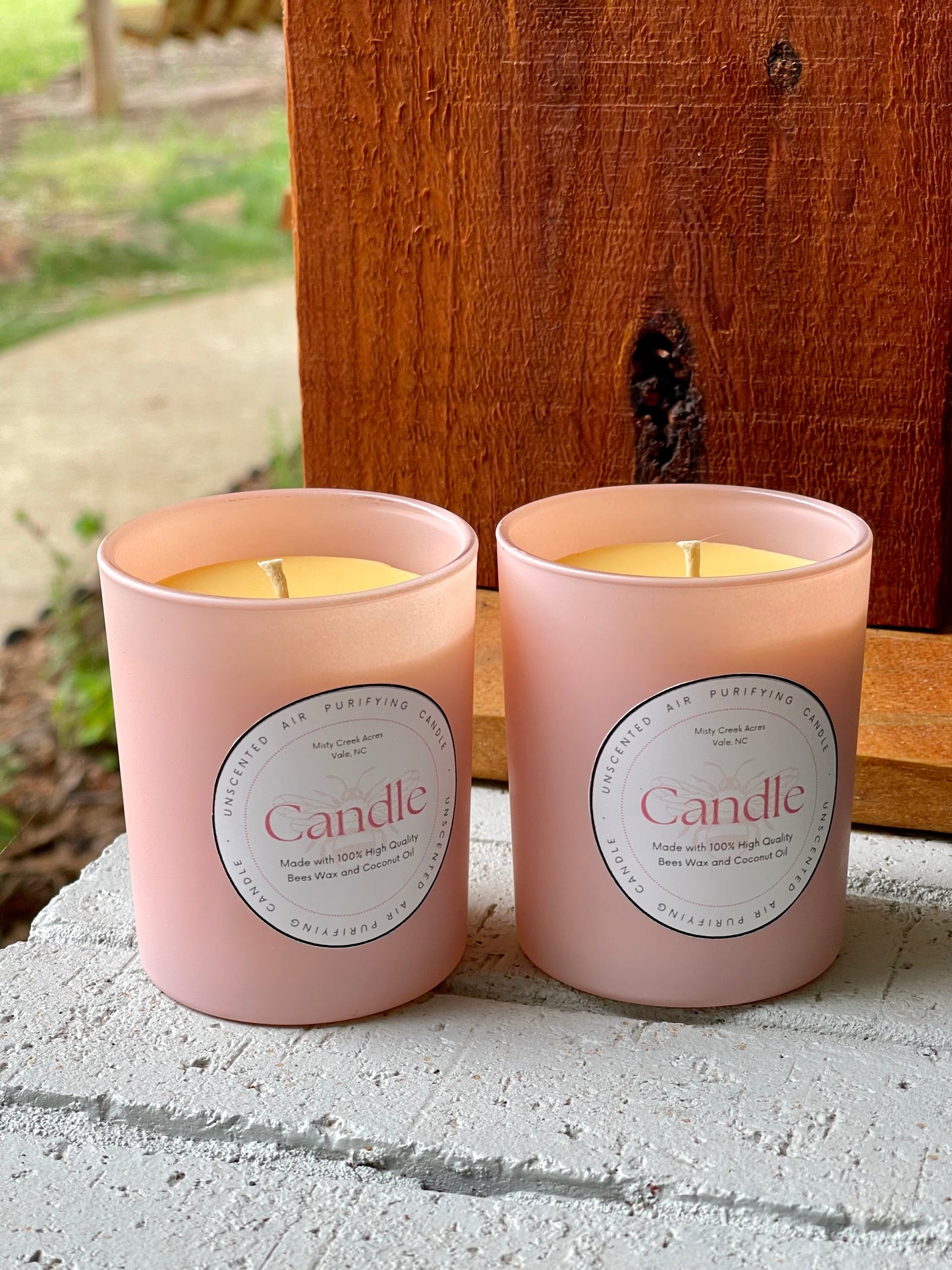 Beeswax candle, beeswax and coconut oil candle, unscented candle, fragrance free candle, non-toxic candle, non-toxic living, toxin free candle