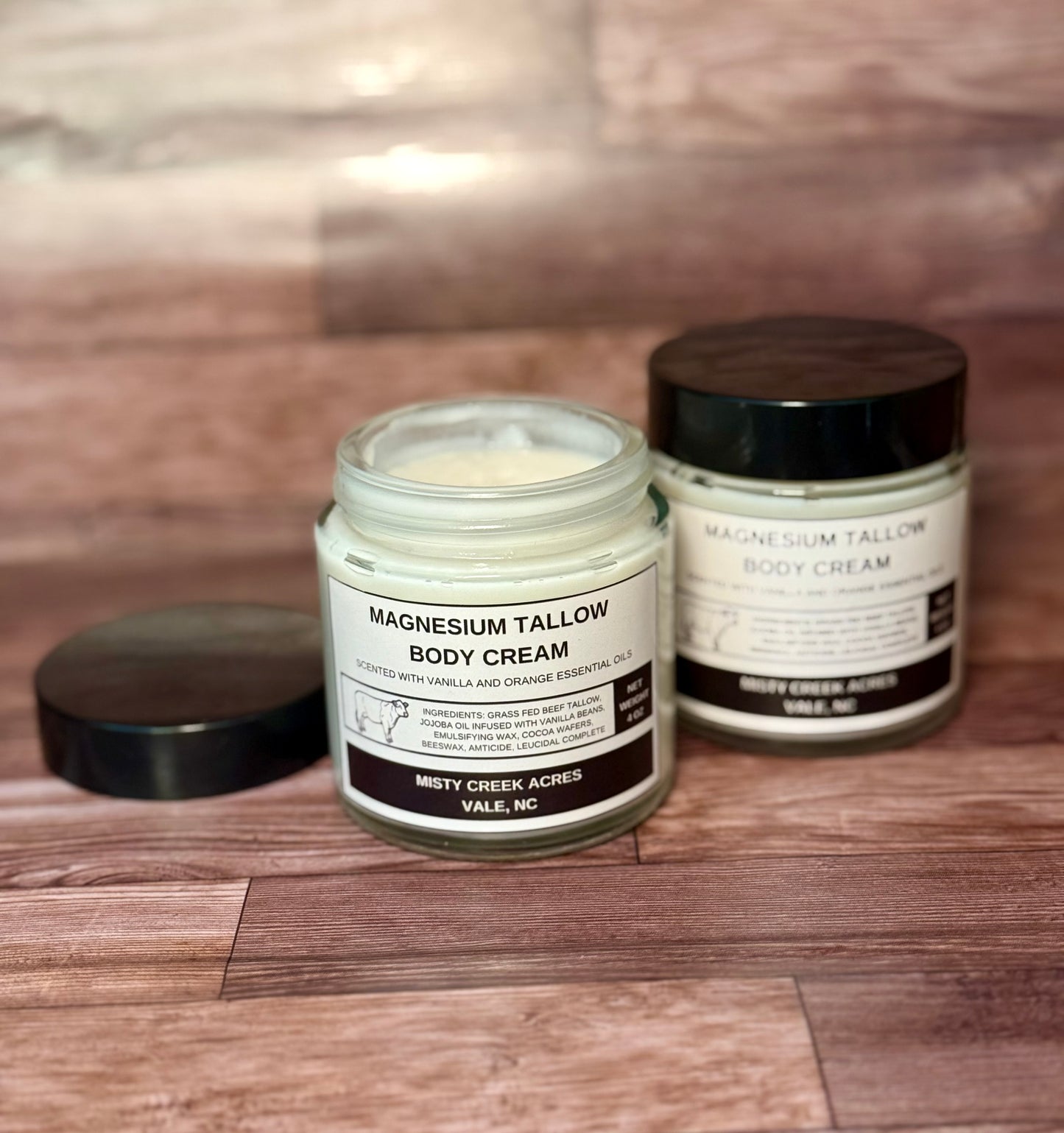 Magnesium Tallow Body Cream – Natural Relief with Vanilla & Orange Essential Oils (4 oz)