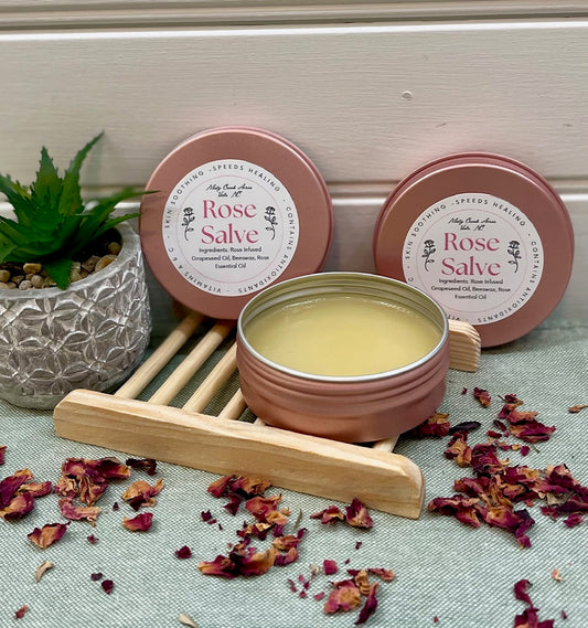 Rose infused healing salve, healing salve, holistic healing salve, holistic remedy for wounds, holistic medicine kit, natural wound care, Homemade healing salve, non toxic healing salve, non toxic medicine, holistic medicine