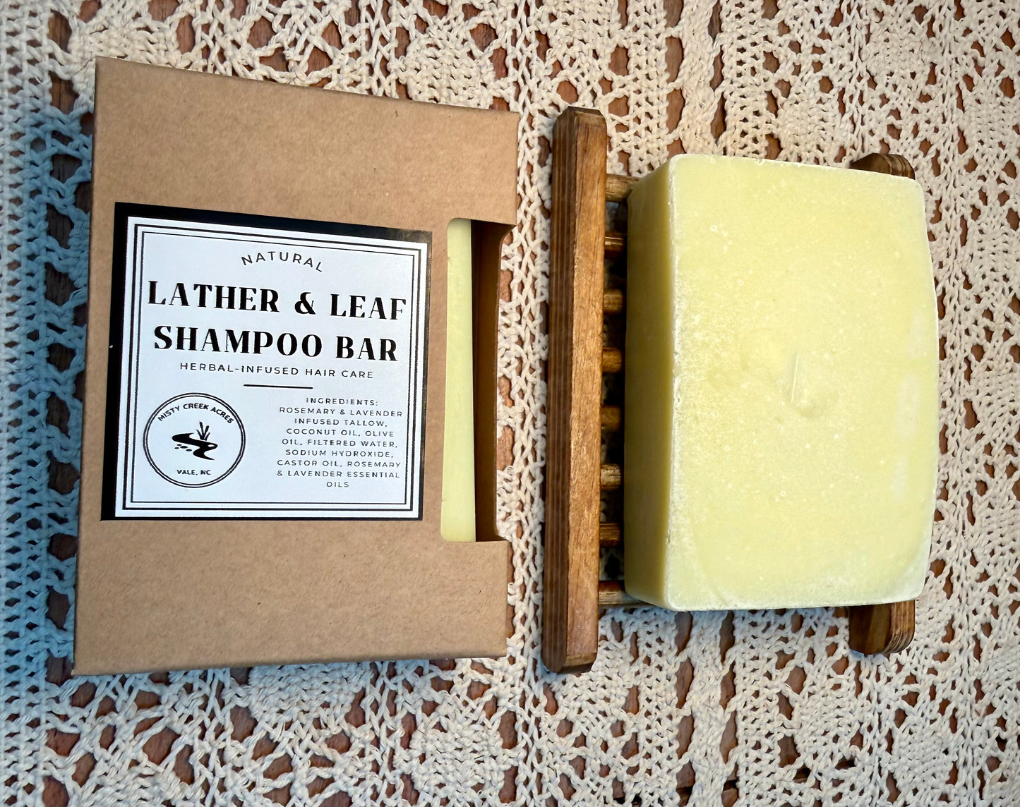 Lather & Leaf Shampoo Bar – Rosemary + Lavender 5 oz