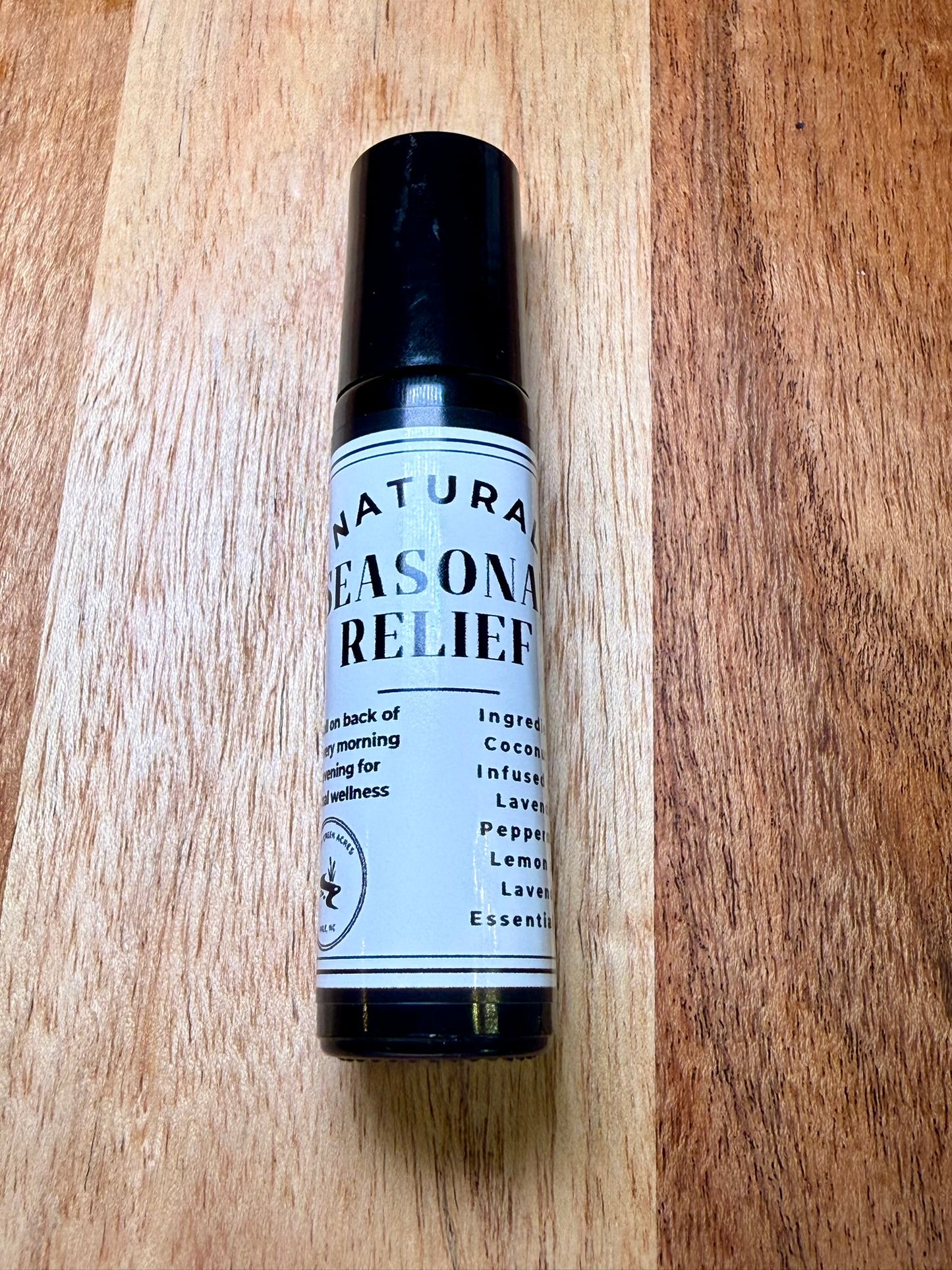 Seasonal Relief Essential Oil Roller – Lavender, Peppermint & Lemon Coconut Oil Infused