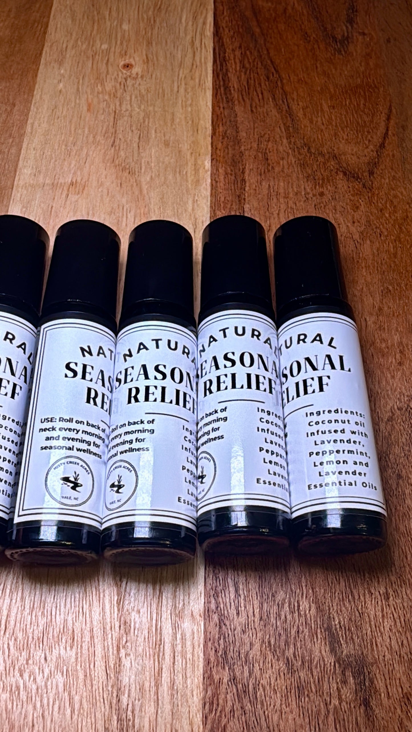 Seasonal Relief Essential Oil Roller – Lavender, Peppermint & Lemon Coconut Oil Infused