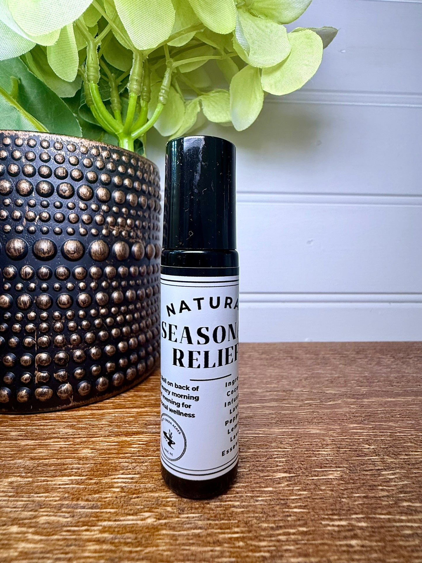 Seasonal Relief Essential Oil Roller – Lavender, Peppermint & Lemon Coconut Oil Infused