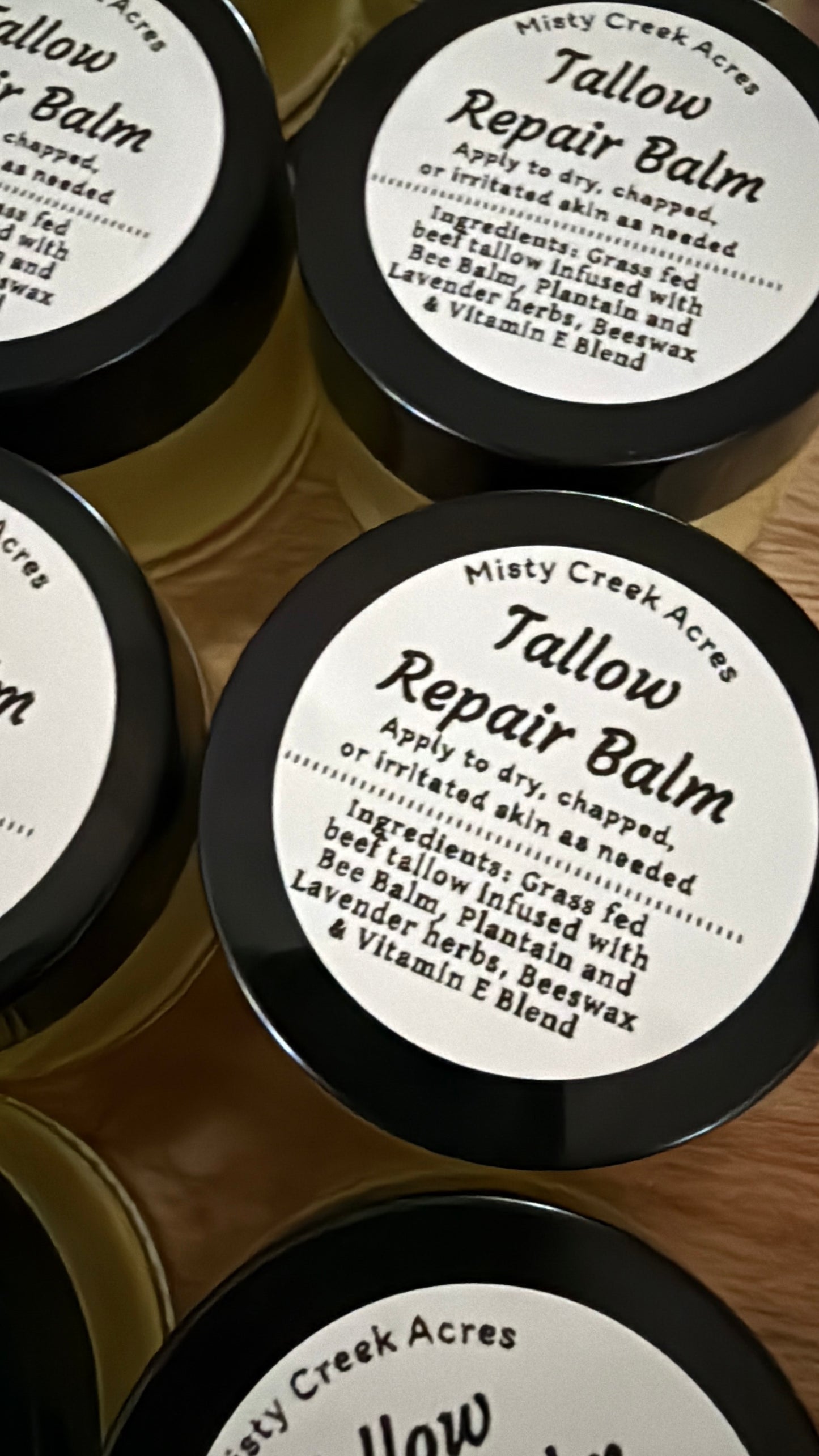 Tallow Repair Balm – Herbal Skin Balm with Bee Balm, Plantain & Lavender