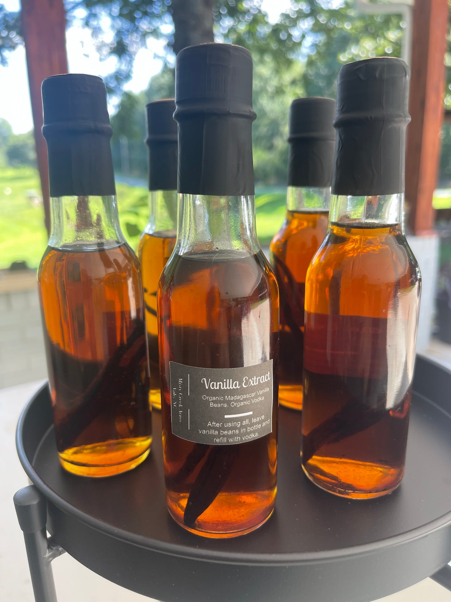 Organic vanilla extract, homemade vanilla extract, North Carolina homemade vanilla extract, non-toxic vanilla extract, homestead vanilla extract, small business homestead products, small batch vanilla extract