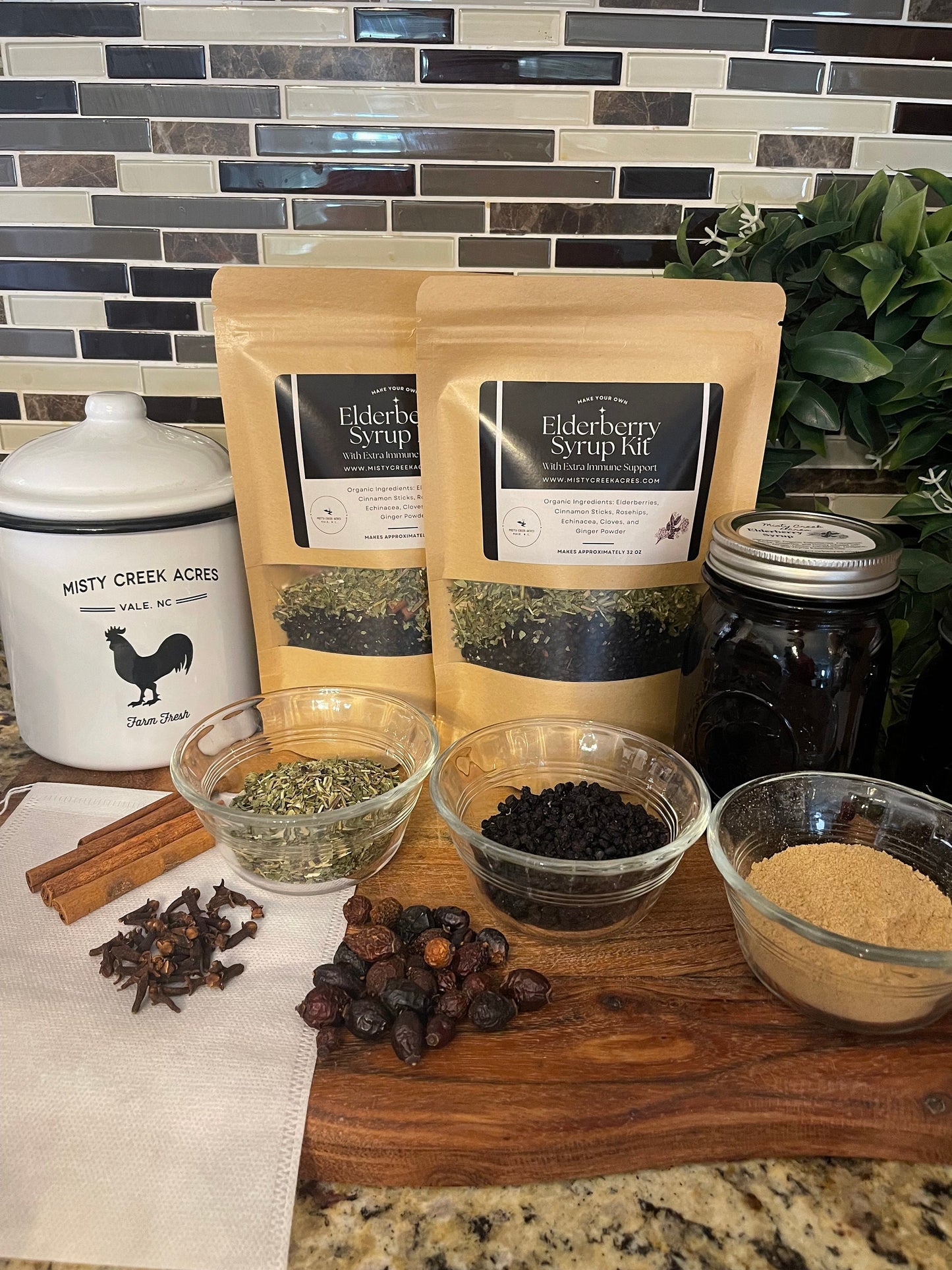 Elderberry DIY Trio Kit - Original Syrup, Seasonal Relief, and Extra Immune Boosting/Instructional Video/Brew Bags/Instruction Print Out