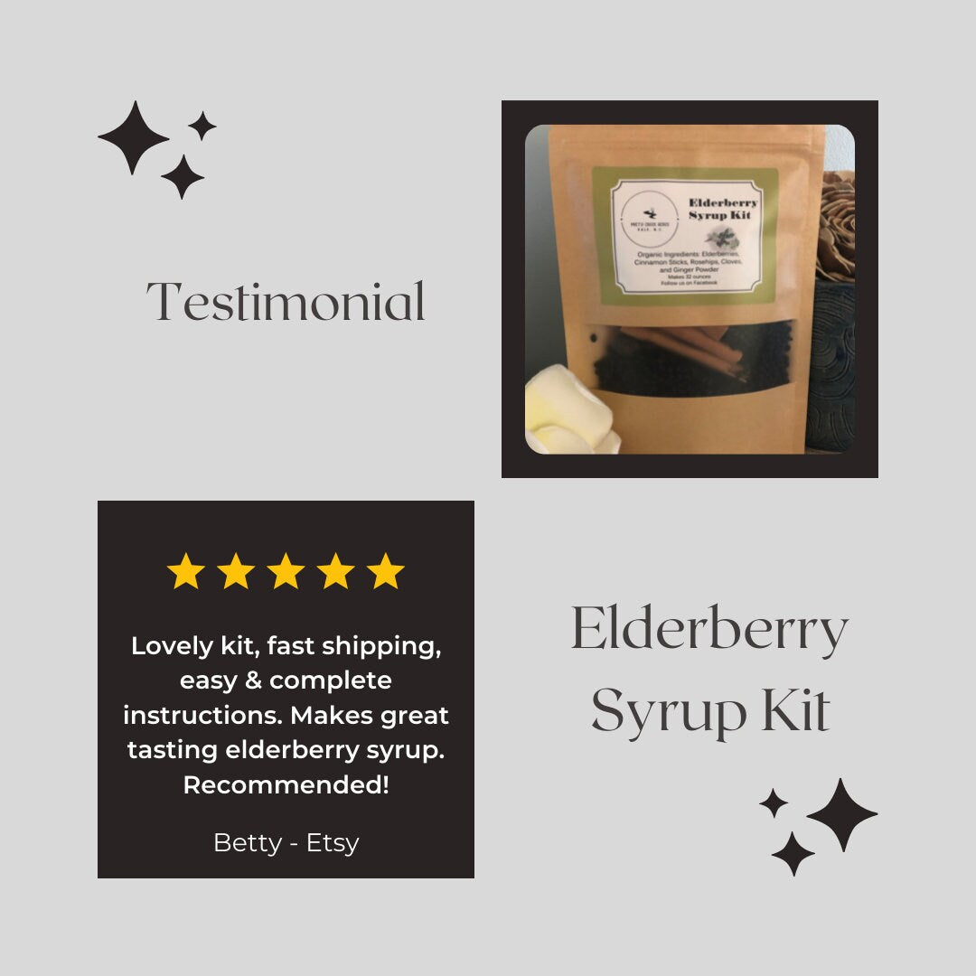 Elderberry DIY Trio Kit - Original Syrup, Seasonal Relief, and Extra Immune Boosting/Instructional Video/Brew Bags/Instruction Print Out