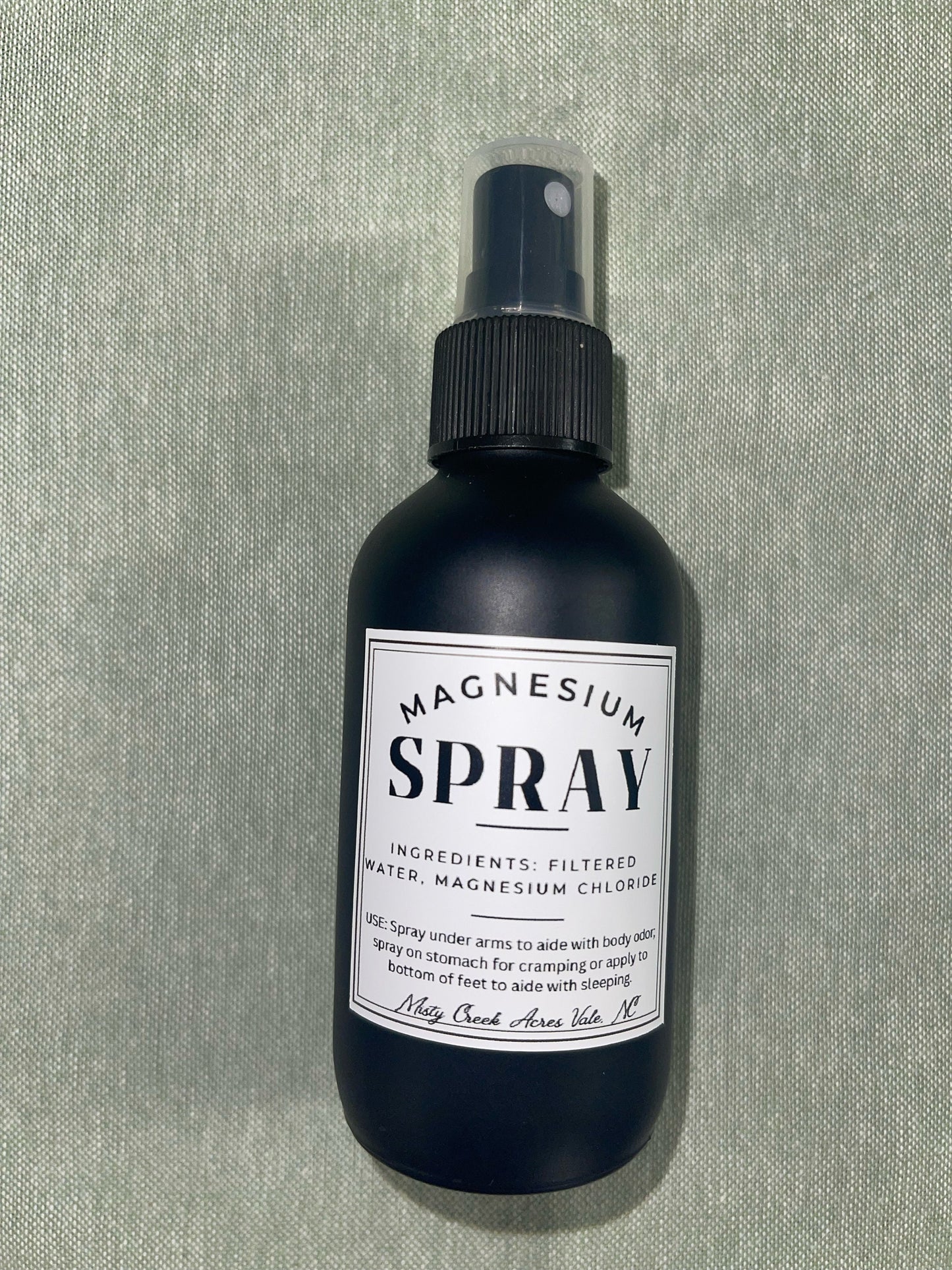 All Natural Magnesium Oil Spray; Fragrance Free Herbal Dead Sea Magnesium Flakes; Spray - 4oz | Options Calm Aches Sleep Unscented