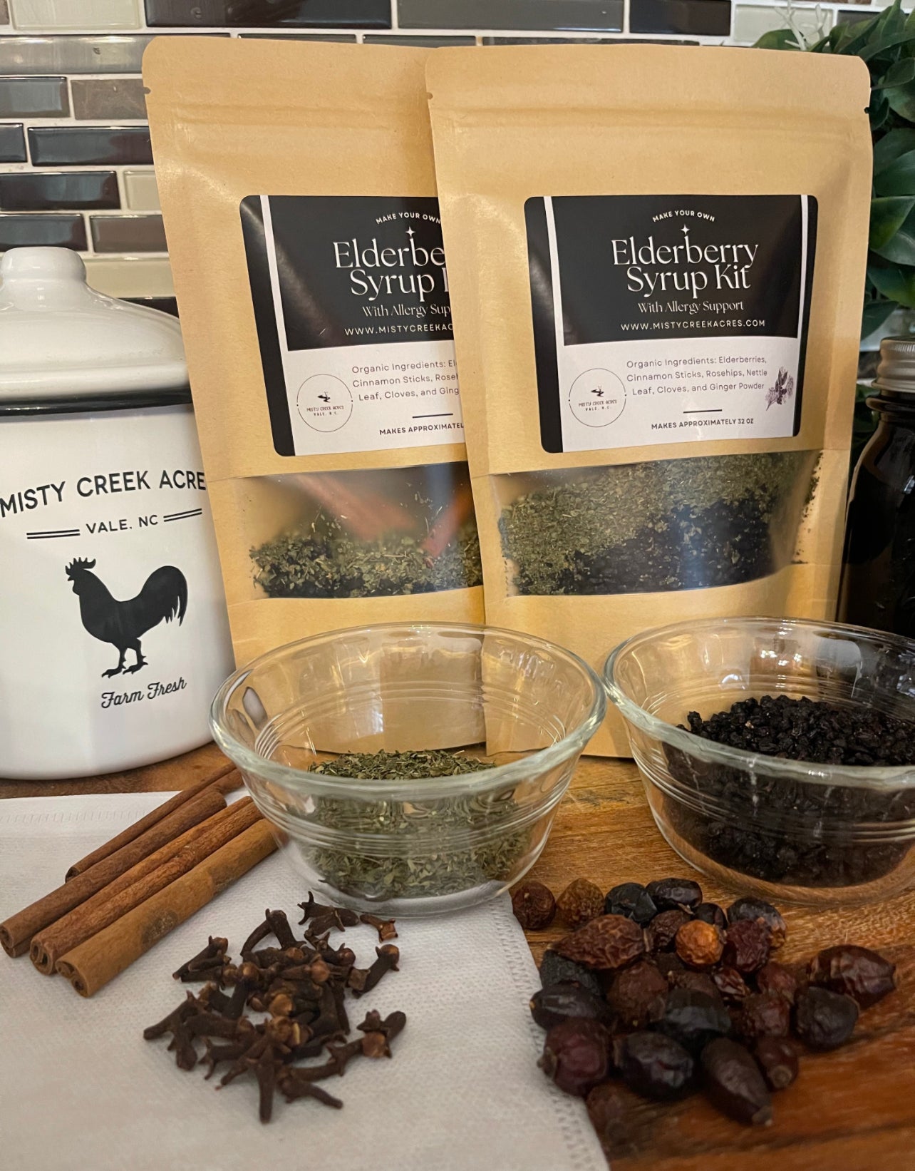 Elderyberry Syrup DIY Kit, DIY Elderberry Syrup, Homemade elderberry syrup, homemade medicine for allergies, holistic allergy medicine, DIY holistic medicine