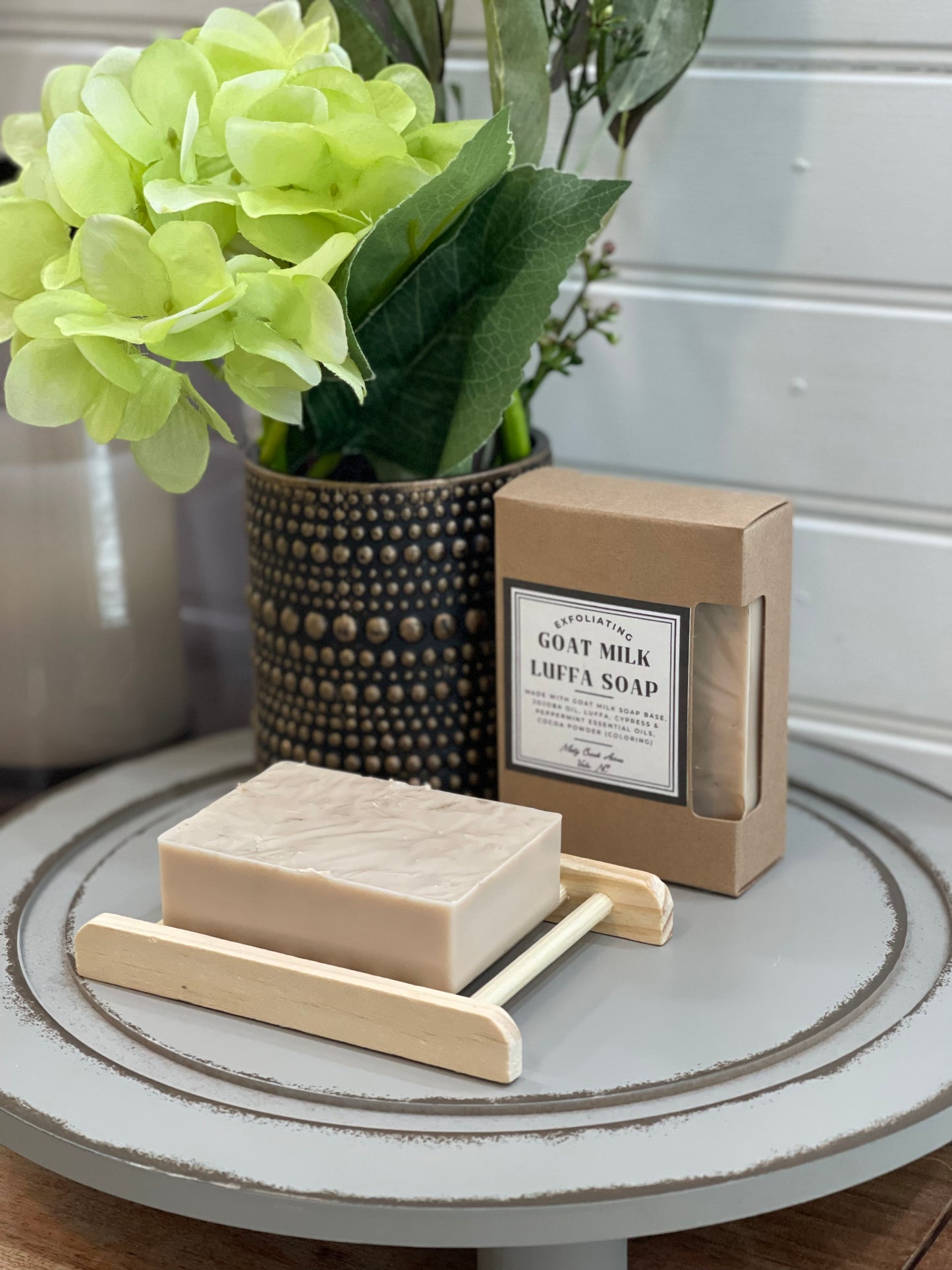 Handmade Cypress Mint Exfoliating Goat Milk Bar Soap, Goat milk soap, homemade goat milk soap, North Carolina goat milk soap, North Carolina farm soap, non-toxic soap, non-toxic goat milk soap, handmade soap