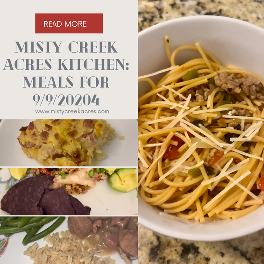 Misty Creek Kitchen: Weekly Dinners Made Simple - September 9, 2024