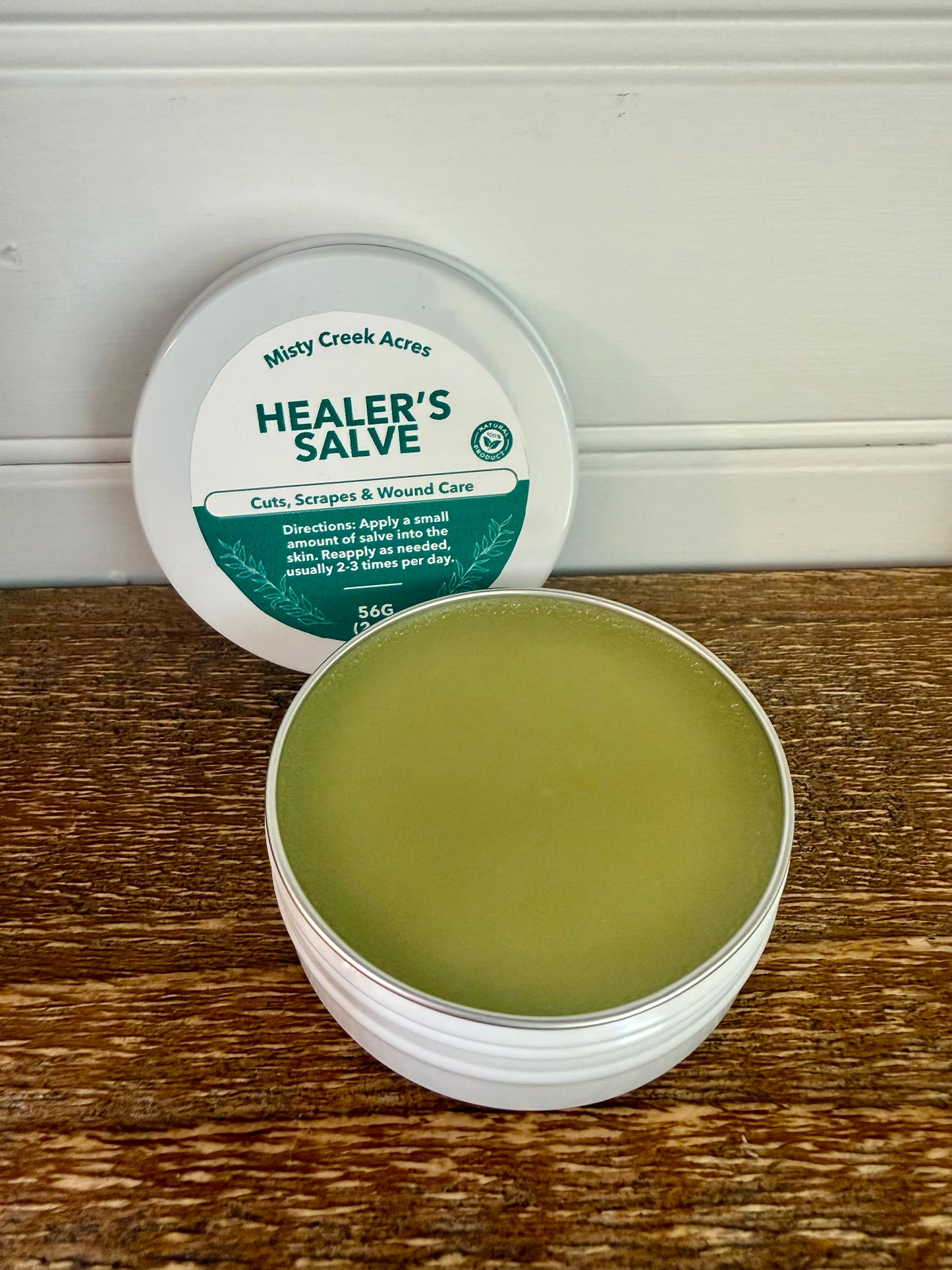 Healer’s Salve – Herbal Skin Support Balm comfort for cuts, scrapes & dry skin 2 ounce