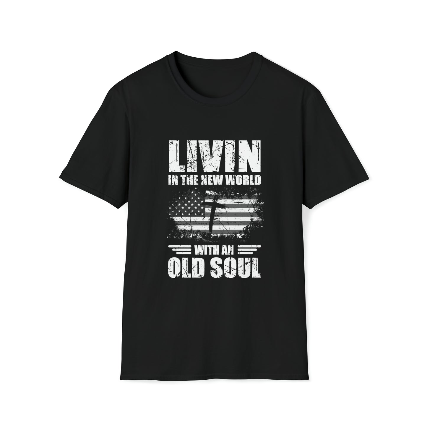 Living in the new world with an old soul shirt, Shirts for blue collar workers, Shirts for patriots, Patriotic shirts, Country Music Shirt, Oliver Anthony shirt