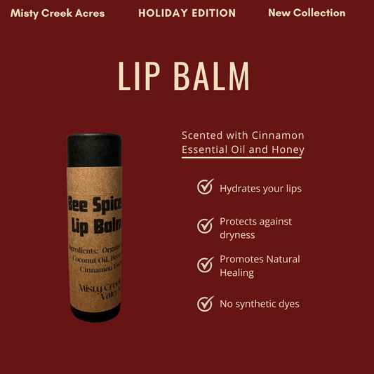 Bee Spiced Lip Balm – Limited Holiday Edition | Honey & Cinnamon Natural Lip Balm