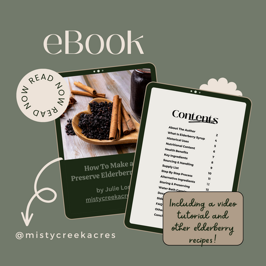 Elderberry Syrup DIY eBook, Canning Tips eBook, DIY Elderberry Syrup kit, Elderberry Syrup Recipe, How to Preserve Elderberry, Preserving Elderberry eBook, Homesteading eBooks, Tips for Homesteading, eBooks for homesteading, eBook for canning tips