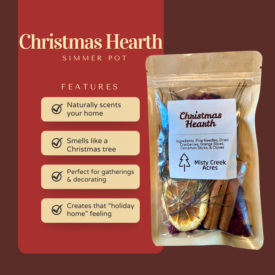 Christmas Hearth Simmer Pot – Holiday Home Fragrance with Pine, Orange & Cinnamon