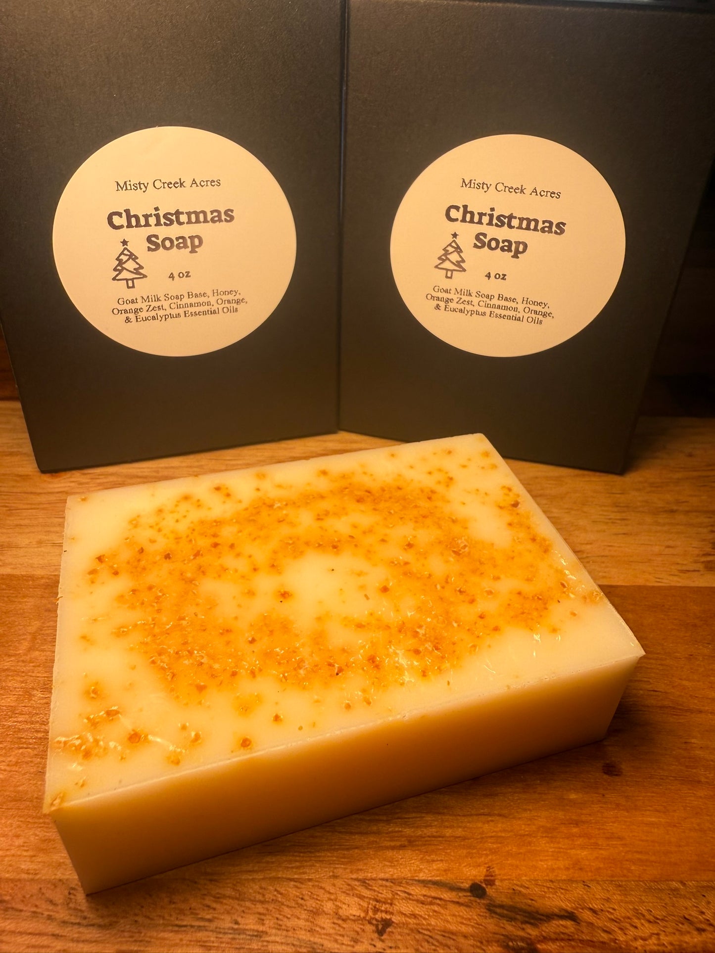 Christmas Goat Milk Soap Bar – Limited Holiday Edition | Orange, Honey, Eucalyptus & Cinnamon Soap