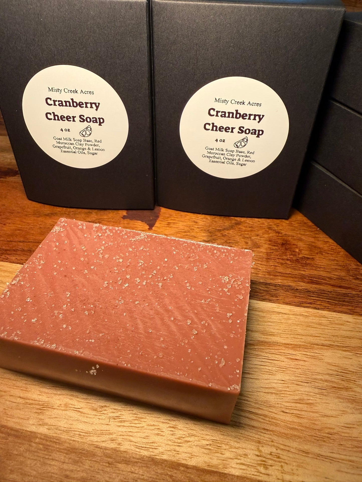 Cranberry Cheer Goat Milk Soap Bar – Limited Holiday Edition | Cranberry Seed Oil & Citrus Essential Oils