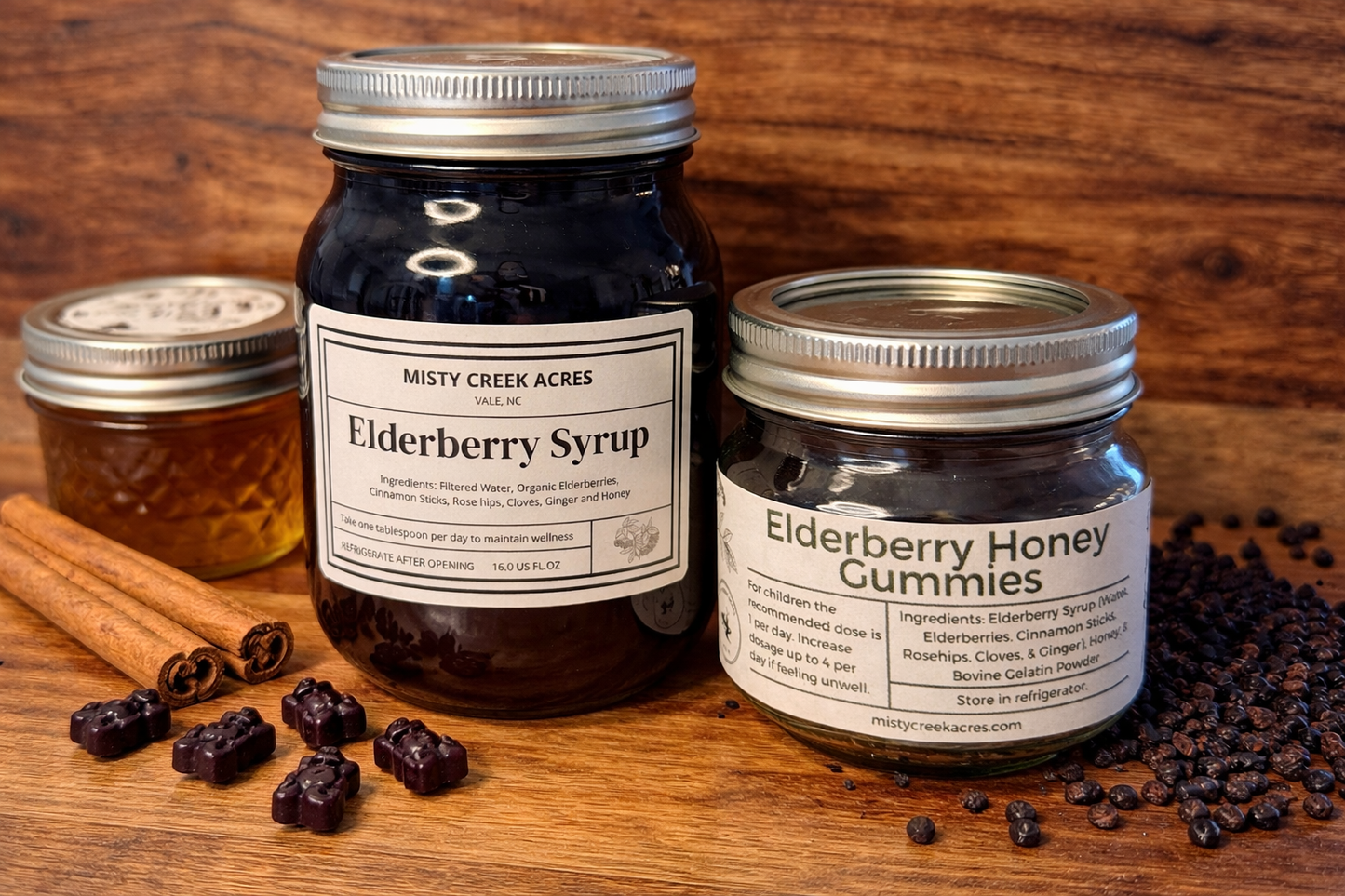 Elderberry Syrup & Kids Gummies Bundle Family Immune Support – Small Batch Syrup + Kid-Friendly Gummies