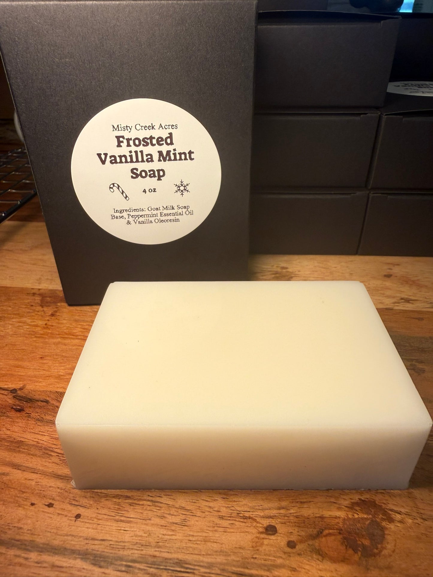 Frosted Mint Goat Milk Soap Bar – Limited Holiday Edition | Vanilla Peppermint Goat Milk Soap