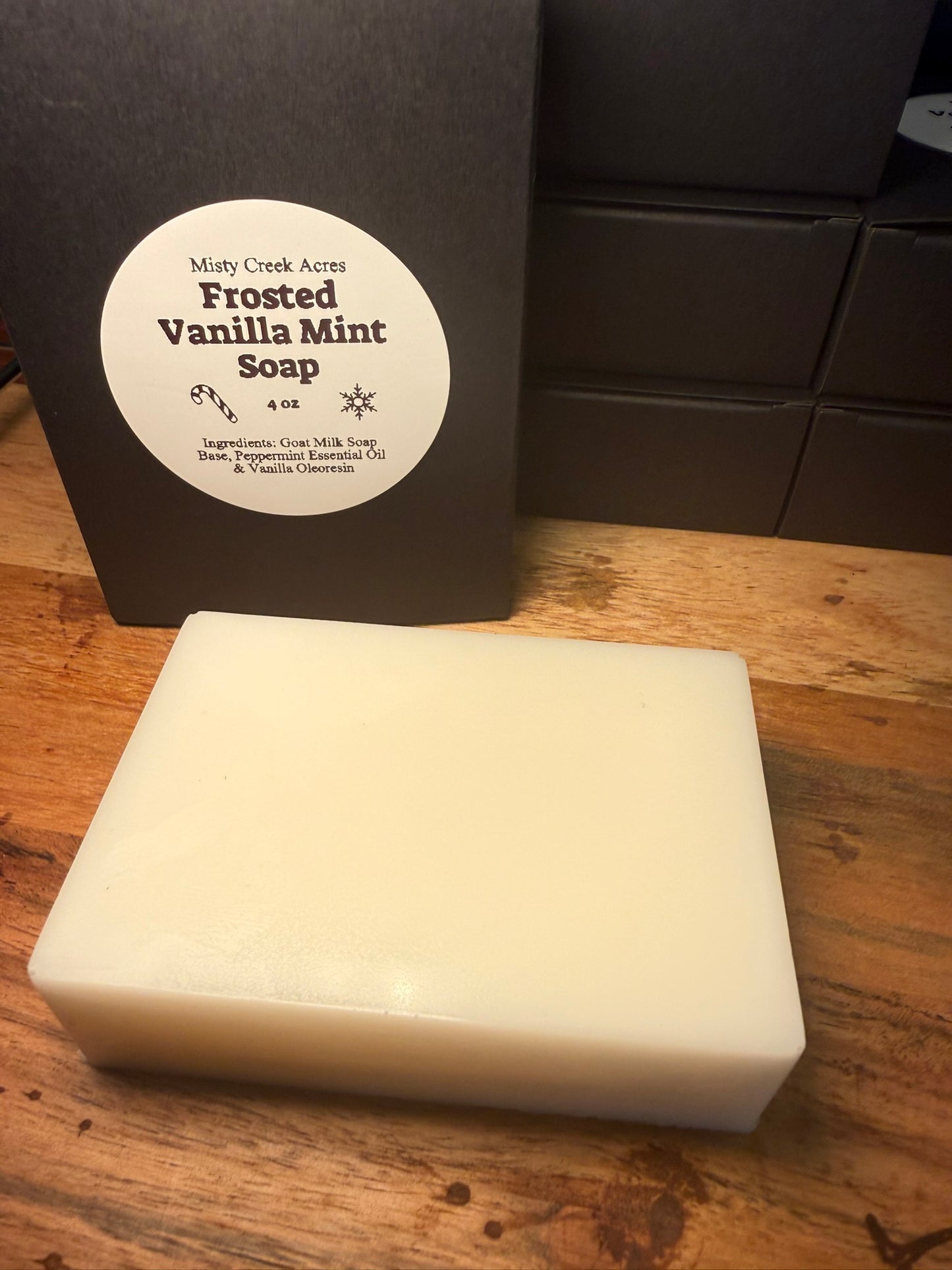 Frosted Mint Goat Milk Soap Bar – Limited Holiday Edition | Vanilla Peppermint Goat Milk Soap