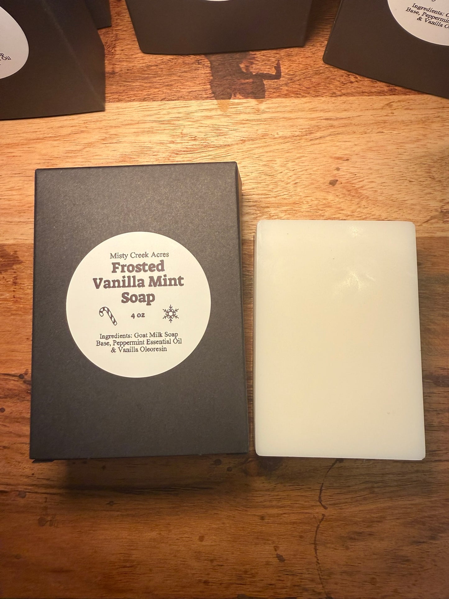 Frosted Mint Goat Milk Soap Bar – Limited Holiday Edition | Vanilla Peppermint Goat Milk Soap