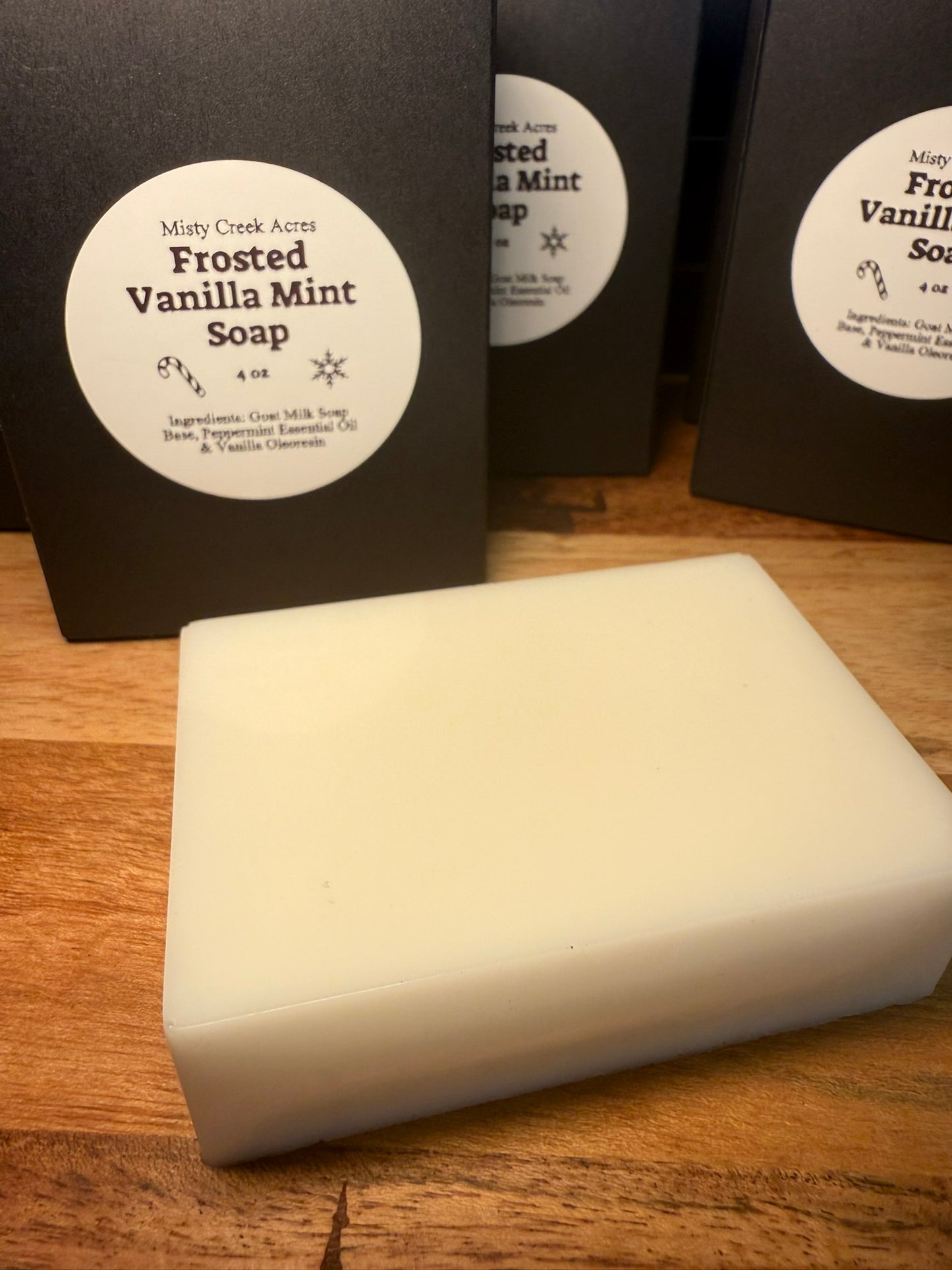 Frosted Mint Goat Milk Soap Bar – Limited Holiday Edition | Vanilla Peppermint Goat Milk Soap