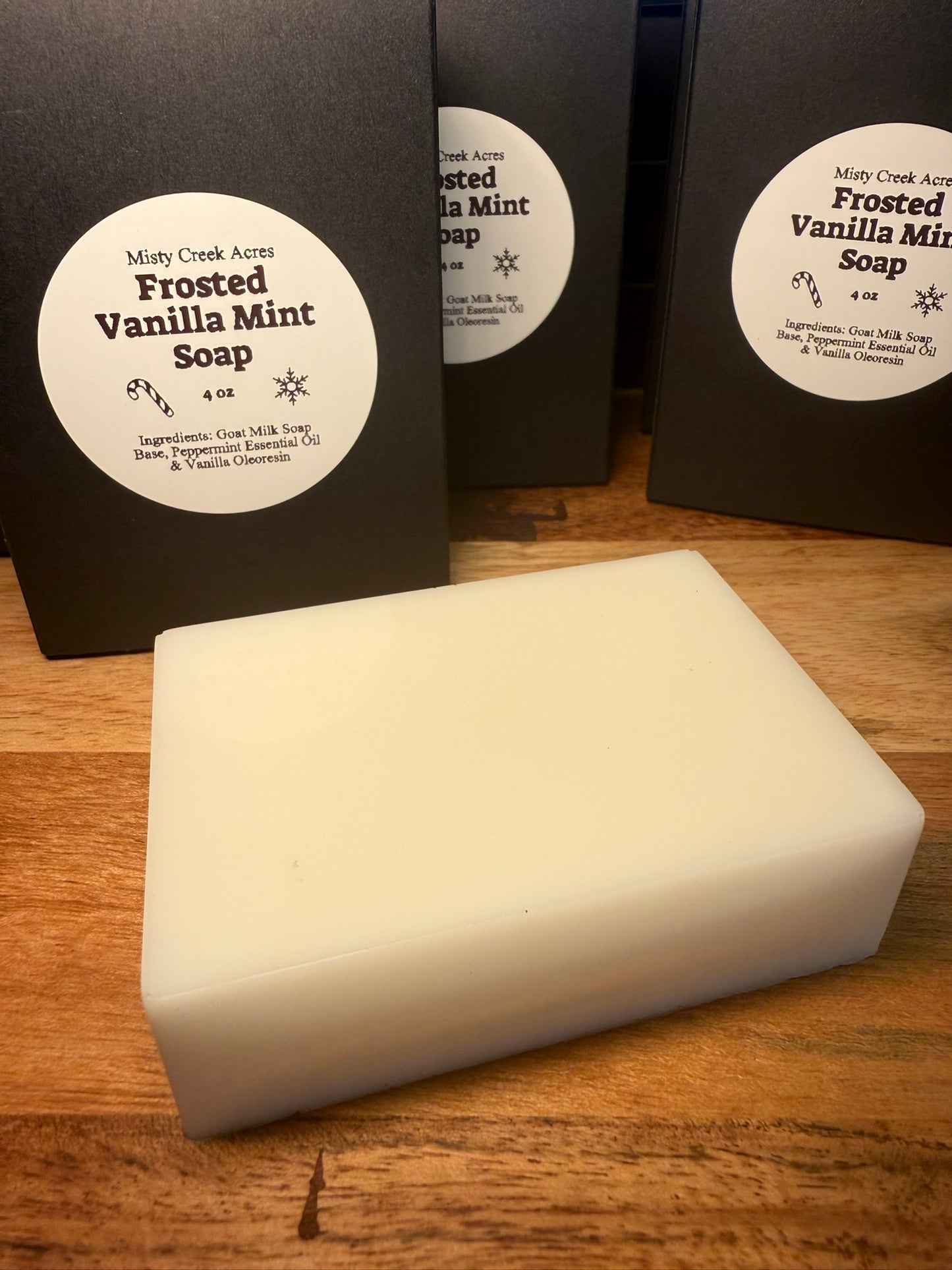 Frosted Mint Goat Milk Soap Bar – Limited Holiday Edition | Vanilla Peppermint Goat Milk Soap