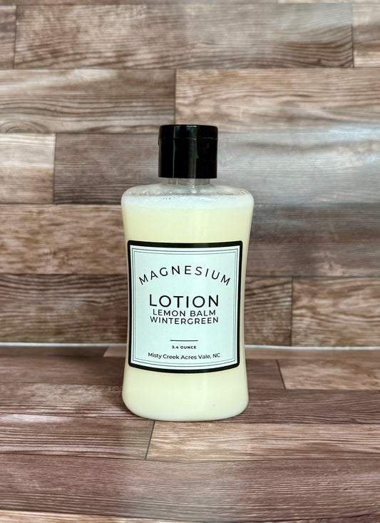 Wintergreen Arnica Lemon Balm Magnesium Lotion – Soothing Relief for Tired Muscles and Joints
