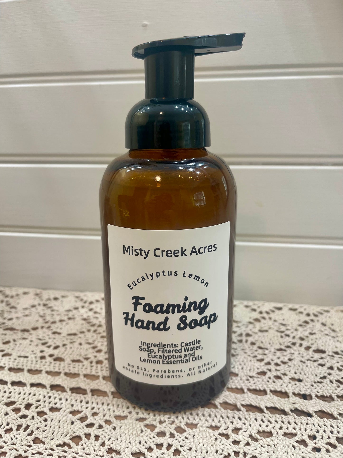 All-Natural Foaming Hand Soap – Refillable Glass Bottle with Essential Oil Scents