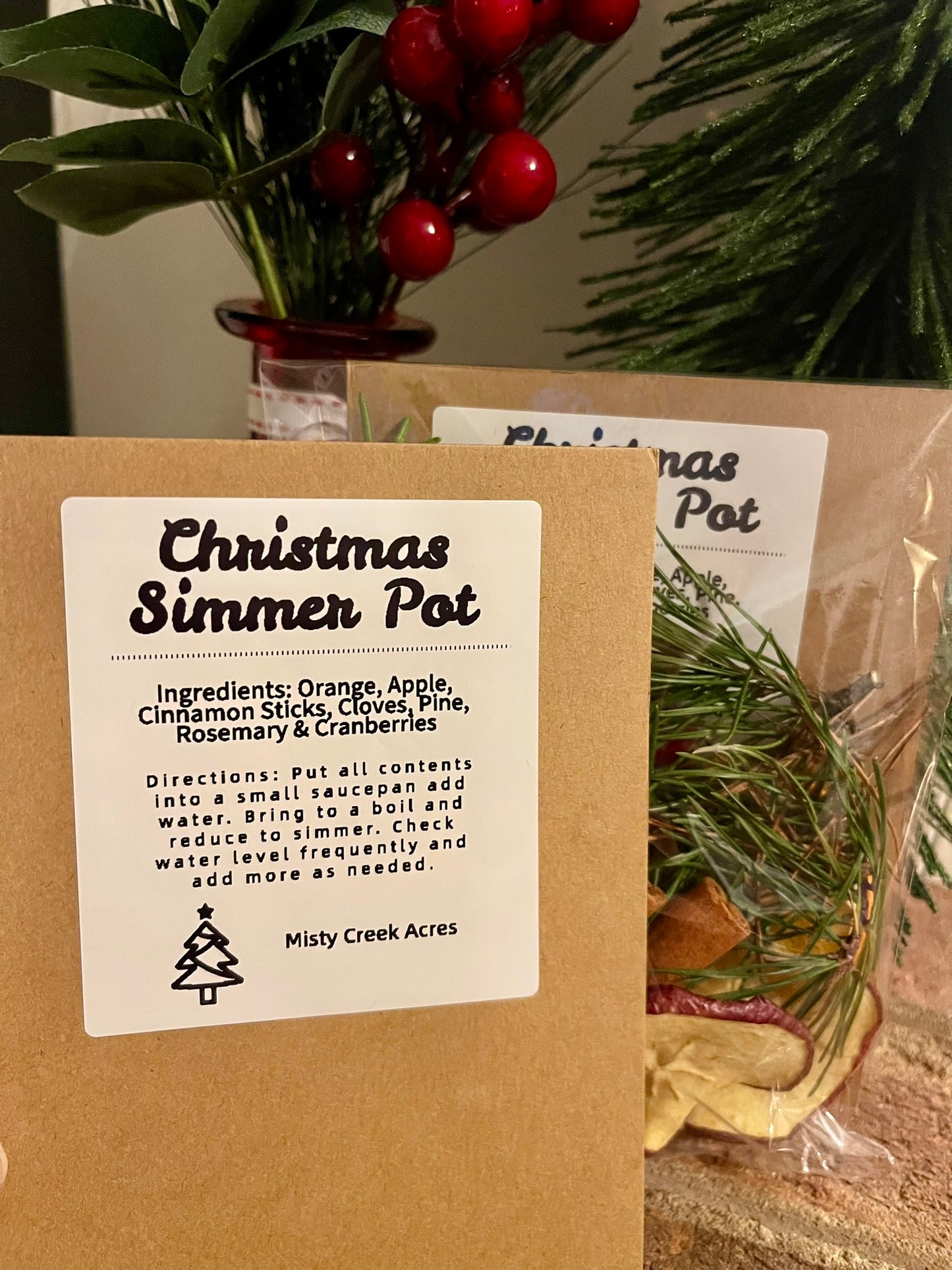 Christmas Simmer Pot – Natural Holiday Fragrance Blend Potpourri Gift