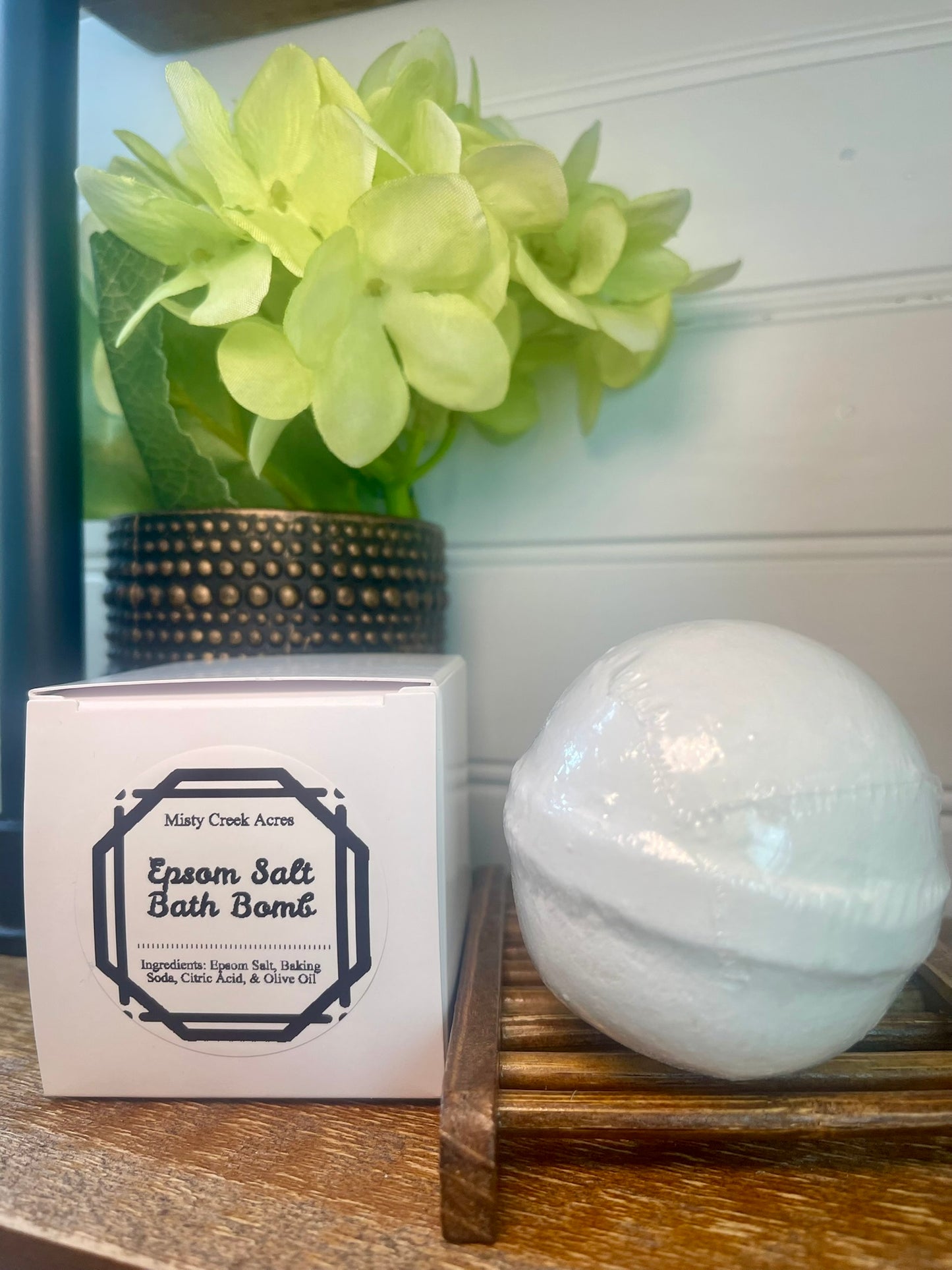 Indulge & Relax: Concentrated Epsom Salt Bath Bomb Gift Box Fragrance Free 5 oz