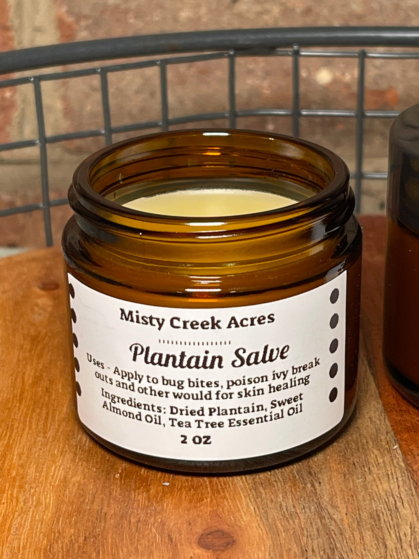 Plantain Tea Tree Salve with Beeswax and Coconut Wax | Calms Skin Irritations