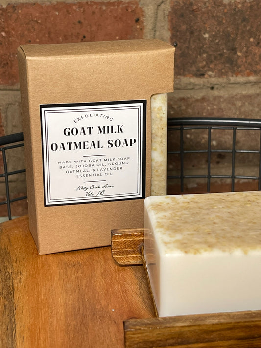 Oatmeal Lavender Goat Milk Soap - Natural, Detergent-Free