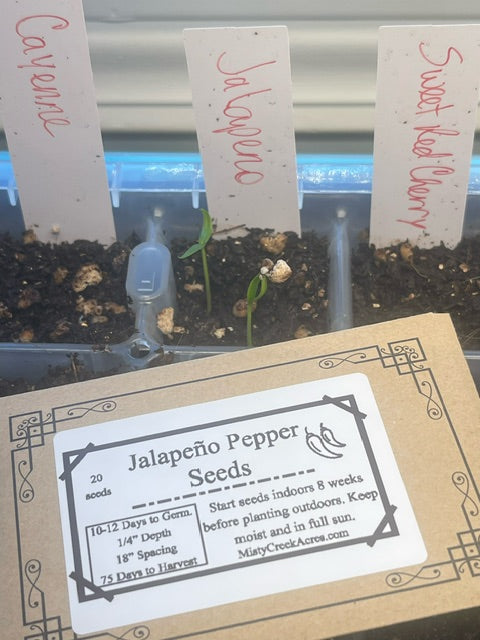 Jalapeno Pepper Seeds, Jalapeno seeds for home cultivation, Jalapeno seeds, North Carolina Jalapeno seeds, Homesteading starter kit, home garden starter kit, home garden seeds