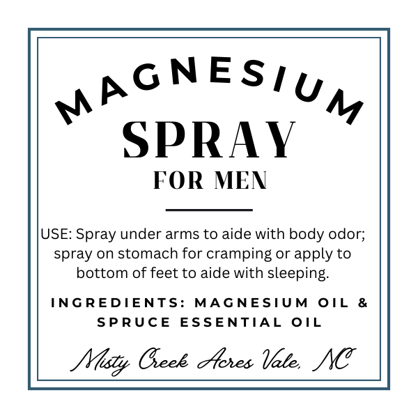 Magnesium spray for men, Magnesium deodorant spray, magnesium spray for sleep, magnesium essential oil spray, magnesium for men