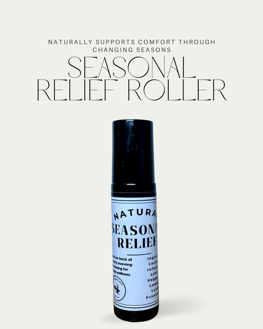 Seasonal Relief Essential Oil Roller – Lavender, Peppermint & Lemon Coconut Oil Infused