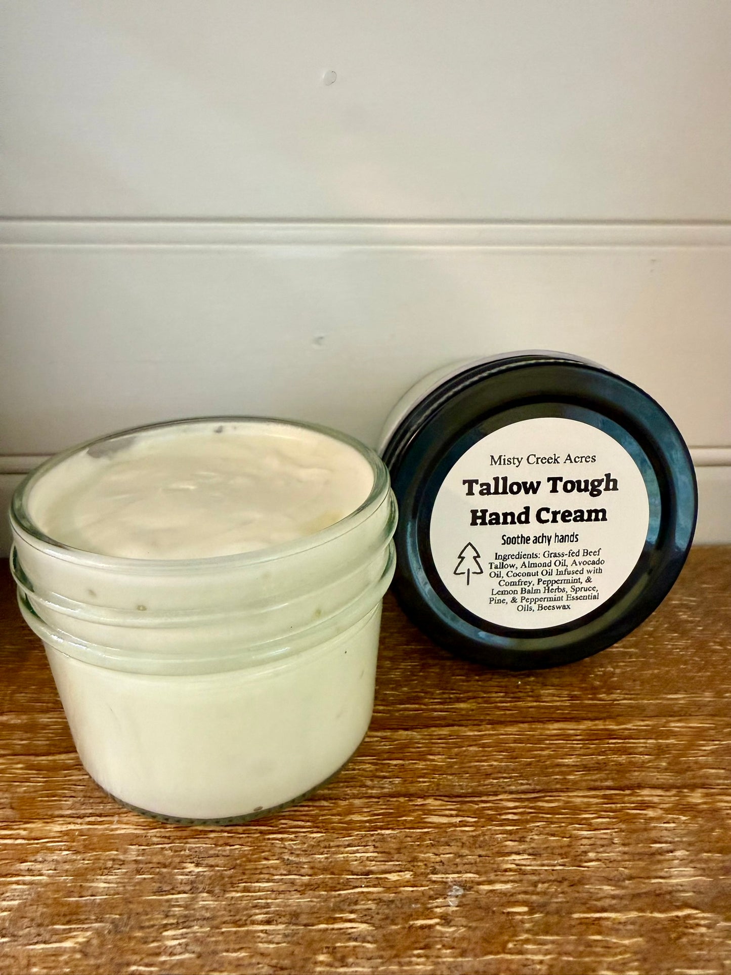 Tough Tallow Hand Cream for Men | Deep Moisture for Dry, Working Hands | Farm-Crafted Tallow Balm (4 oz)