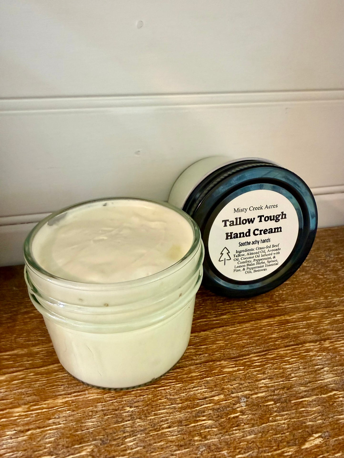Tough Tallow Hand Cream for Men | Deep Moisture for Dry, Working Hands | Farm-Crafted Tallow Balm (4 oz)
