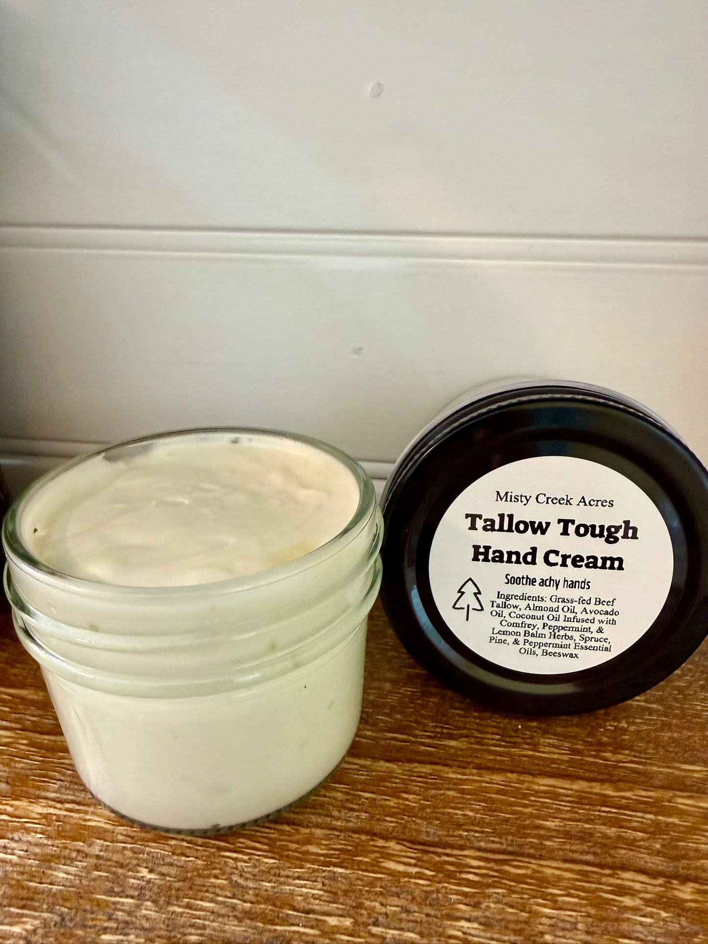 Tough Tallow Hand Cream for Men | Deep Moisture for Dry, Working Hands | Farm-Crafted Tallow Balm (4 oz)