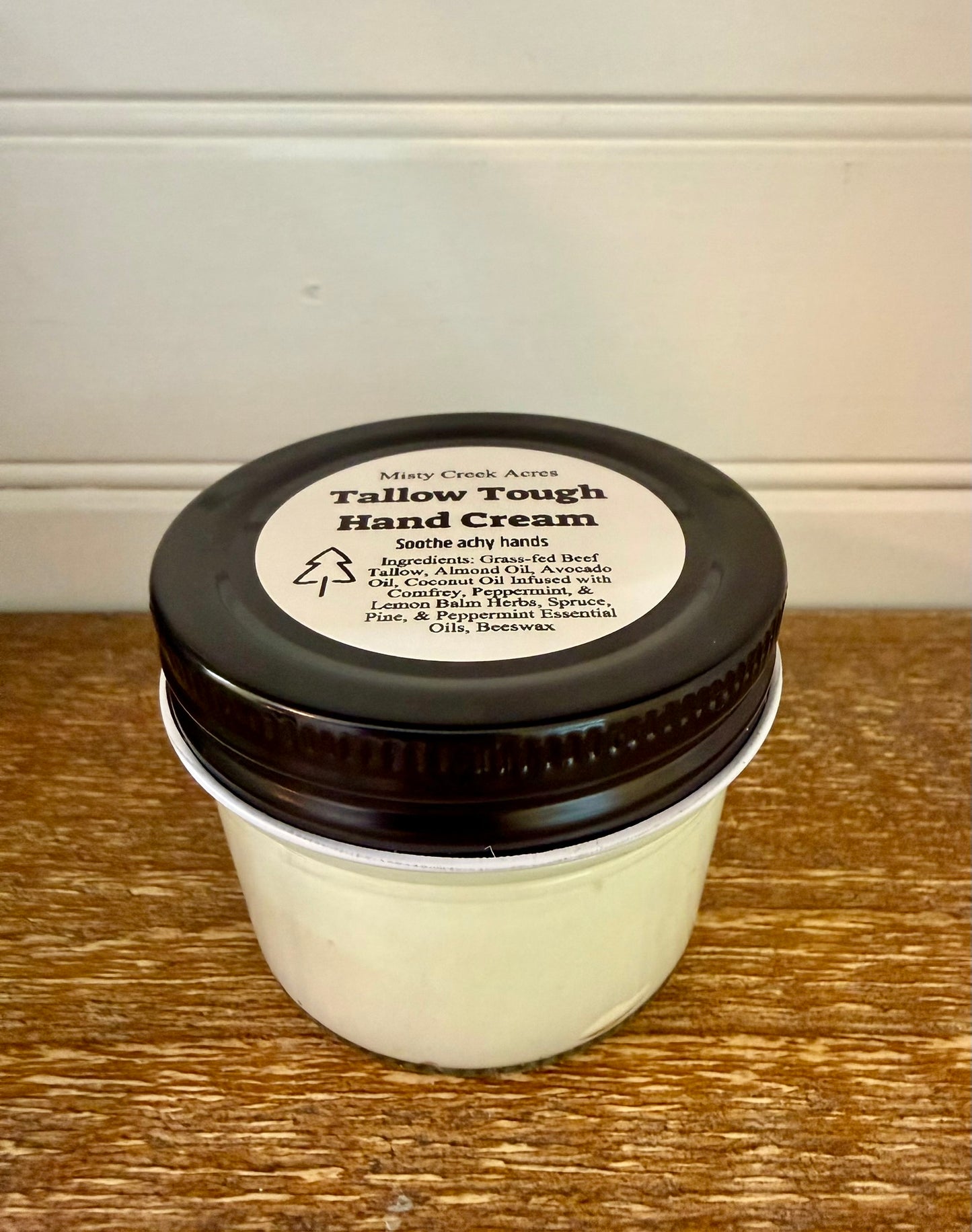 Tough Tallow Hand Cream for Men | Deep Moisture for Dry, Working Hands | Farm-Crafted Tallow Balm (4 oz)