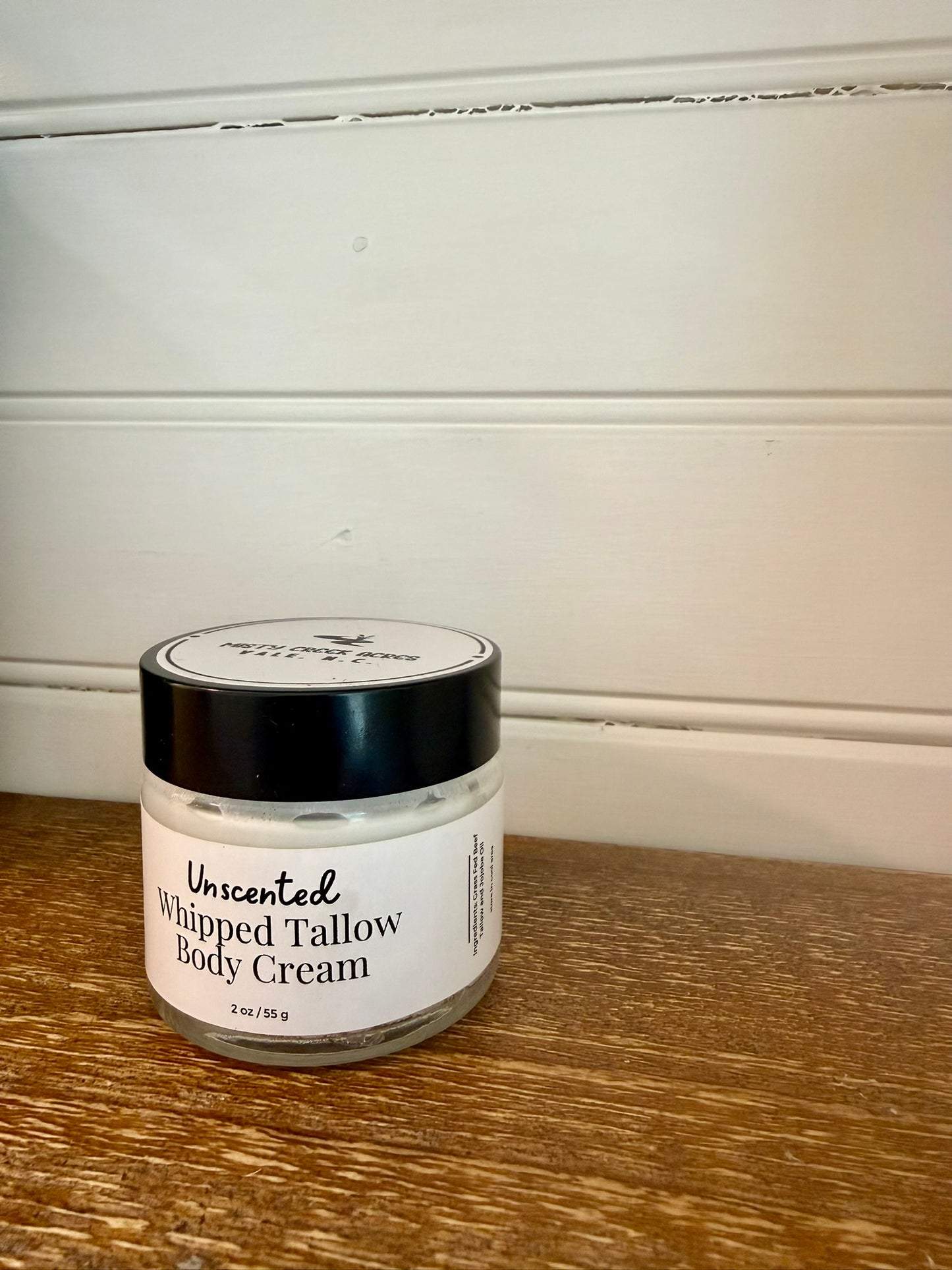 Unscented Whipped Tallow Cream – Grass-Fed, 2-Ingredient Moisturizer for Sensitive Skin (2 oz & 4 oz)