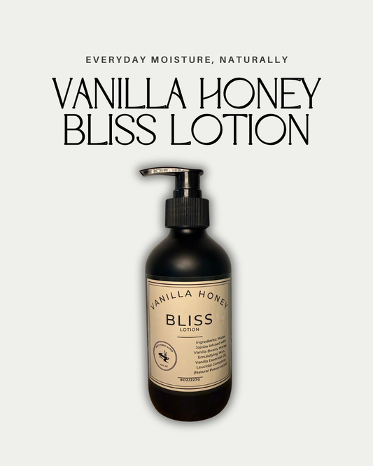 Vanilla Honey Bliss Lotion – All-Natural Vanilla & Honey Hand & Body Lotion with Jojoba Oil (8 oz)