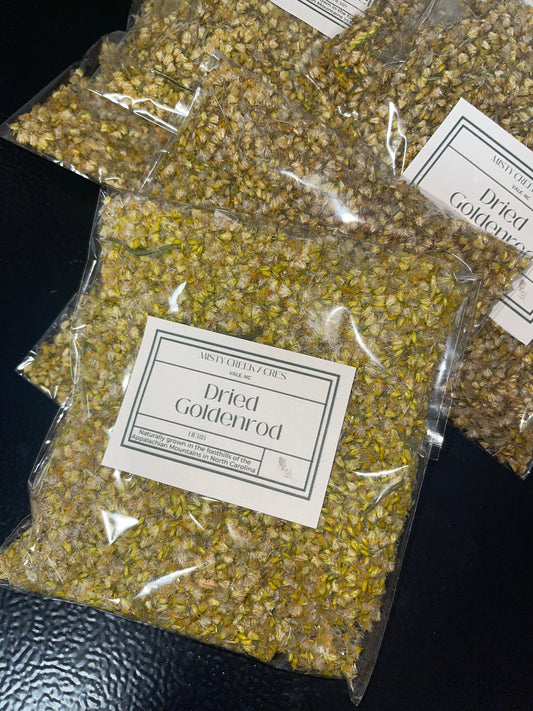 Dried goldenrod, dried herbs, natural medicine, homeopathic medicine kit, Appalachian Mountain herbs
