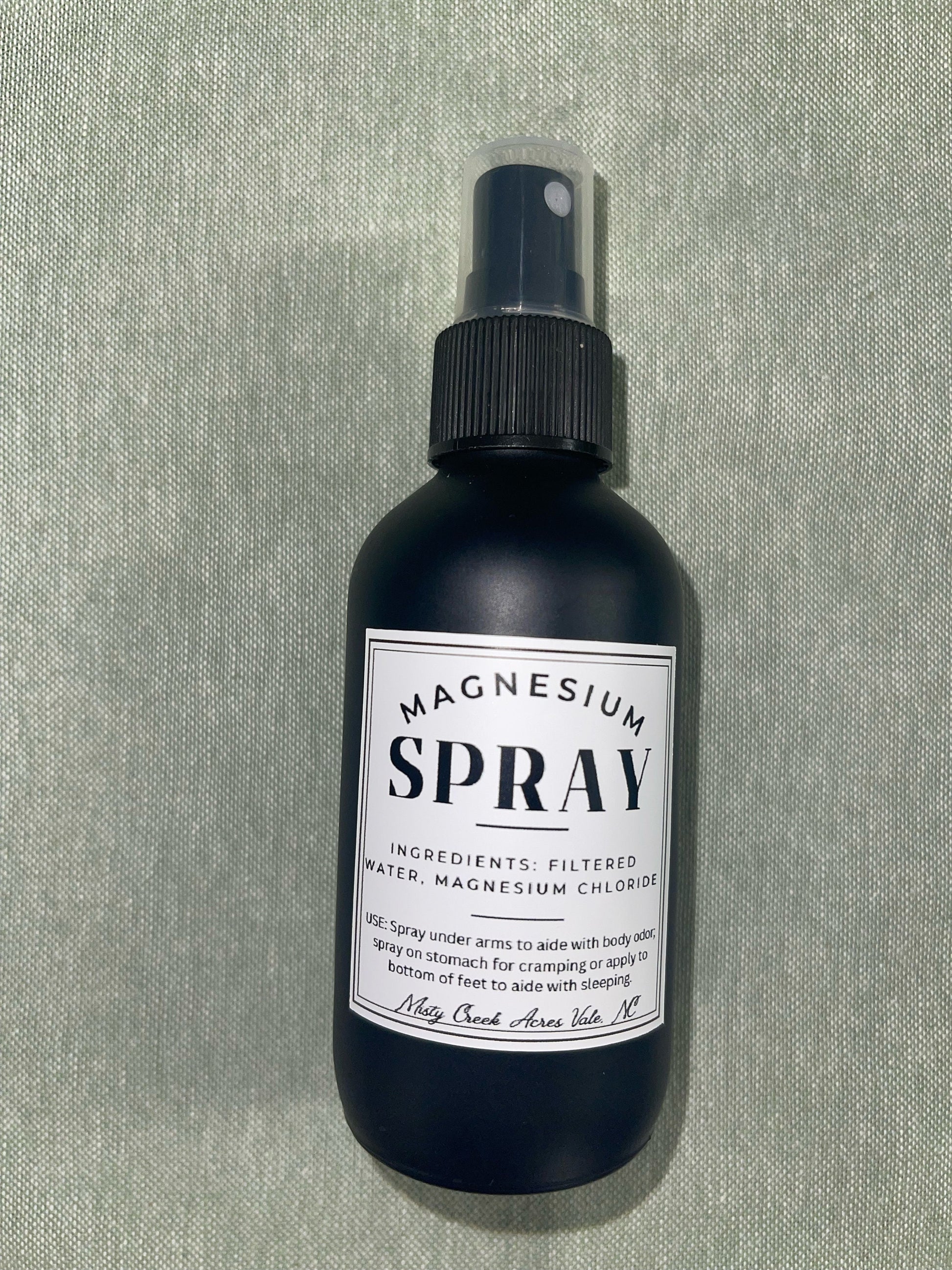 All Natural Magnesium Oil Spray; Fragrance Free Herbal Dead Sea Magnesium Flakes; Spray - 4oz | Options Calm Aches Sleep Unscented