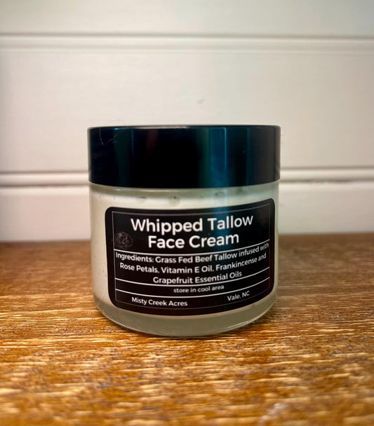 Whipped Tallow Cream – Nourishing Skincare for Face Cream Body Magnesium Infused Unscented Fragrance-Free Options