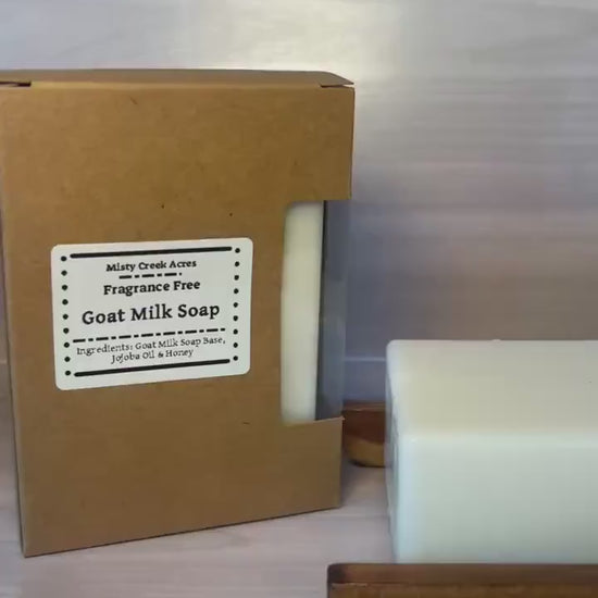Fragrance-Free Goat Milk Soap – Unscented, Gentle Bar for Sensitive Skin, Babies, Eczema-Friendly