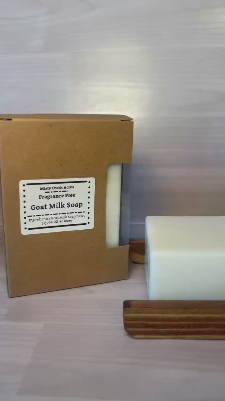 Fragrance-Free Goat Milk Soap – Unscented, Gentle Bar for Sensitive Skin, Babies, Eczema-Friendly